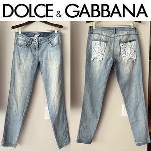 🔥 Authentic Dolce & Gabbana low rise skinny leg jeans 6